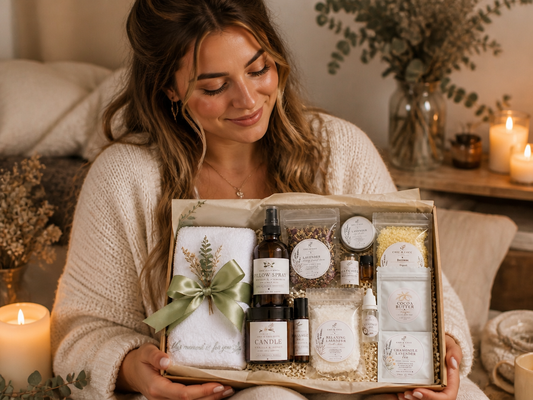 Luxury Lip Balm Making Spa Gift Box for Women | Self Care Gift Set | Girls Night Spa Kit