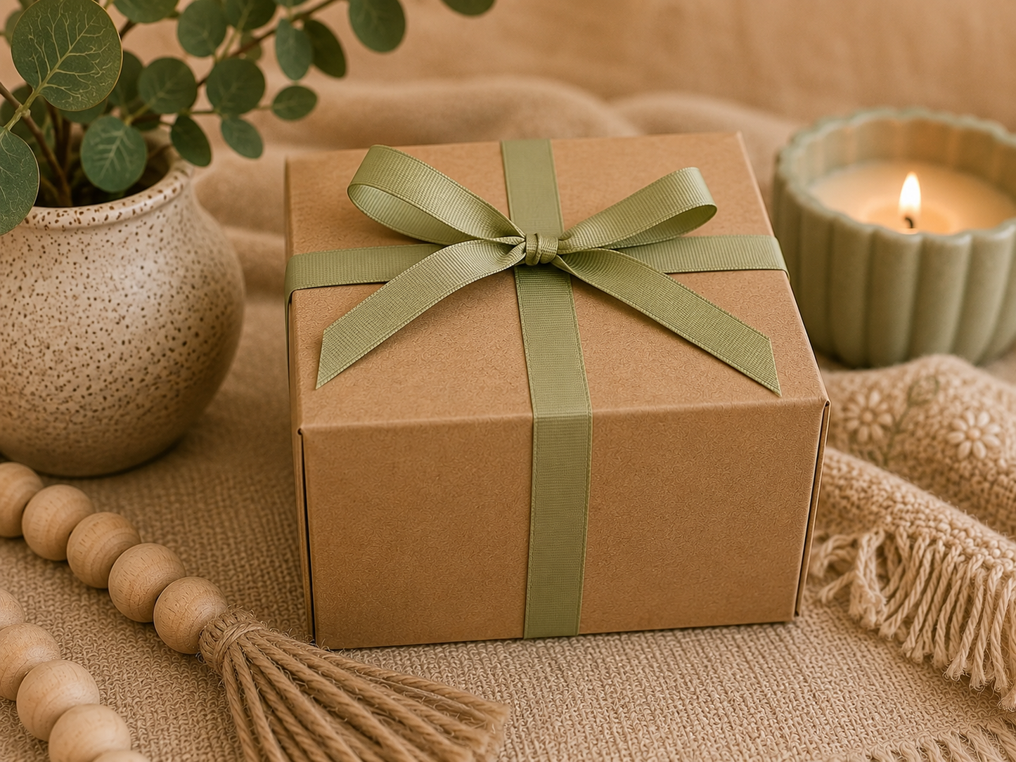 Sage Scallop Bowl Candle | Luxury Wooden Wick Candle | Chic Cozy Home Decor | Sage Green Soy Candle | Minimalist Gift for Her