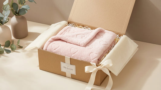 Light Pink Heart Plush Sherpa Baby Blanket – 30 × 40 in