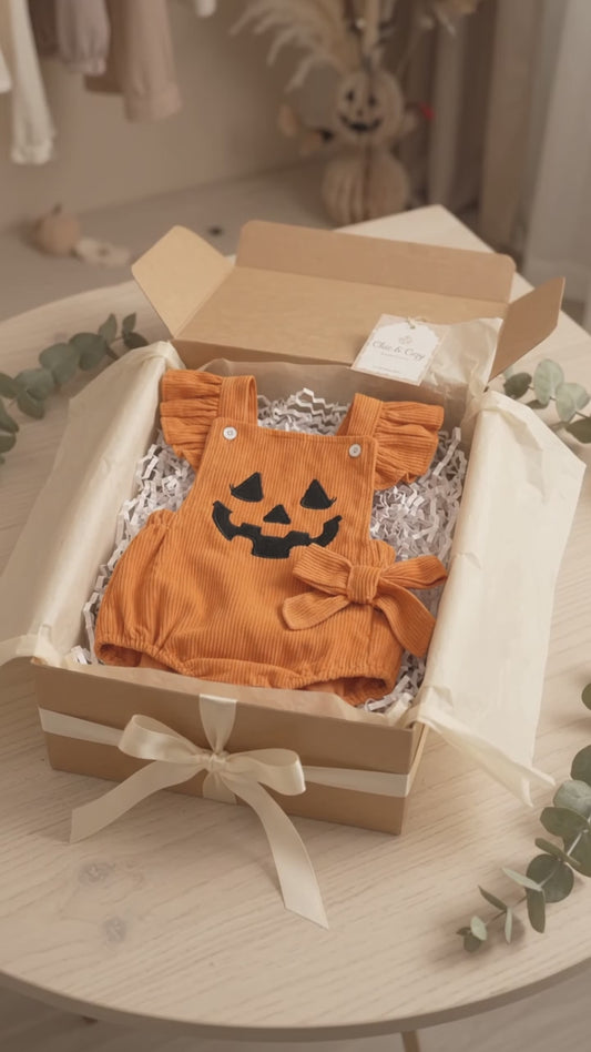 Baby's First Halloween Pumpkin Romper