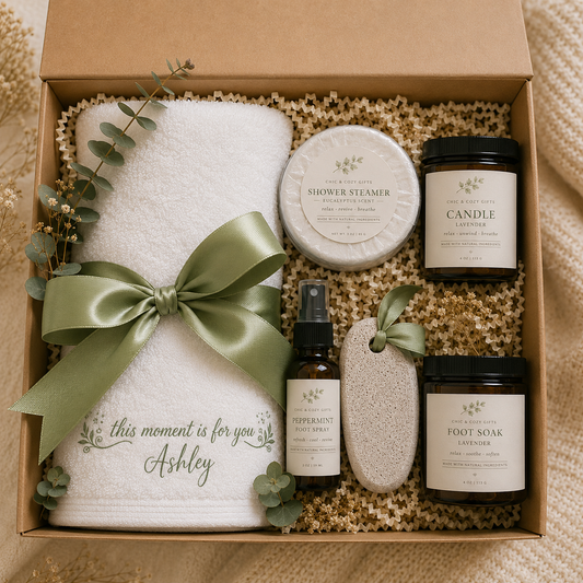 Luxury Foot Spa Gift Box | Personalized Self Care Gift | Spa Gift for Women | Relaxation Gift Basket